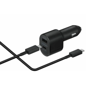 מטען רכב מקורי מהיר Samsung 2 יציאות 45W & 15W