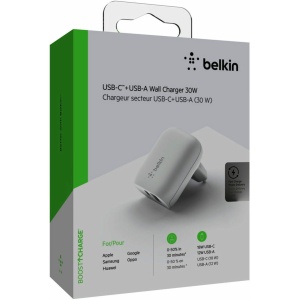 מטען קיר מהיר + יציאת USB C מבית belkin