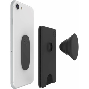 פופ סוקט POPSOCKET דגם POPWALLET SOLID BLACK