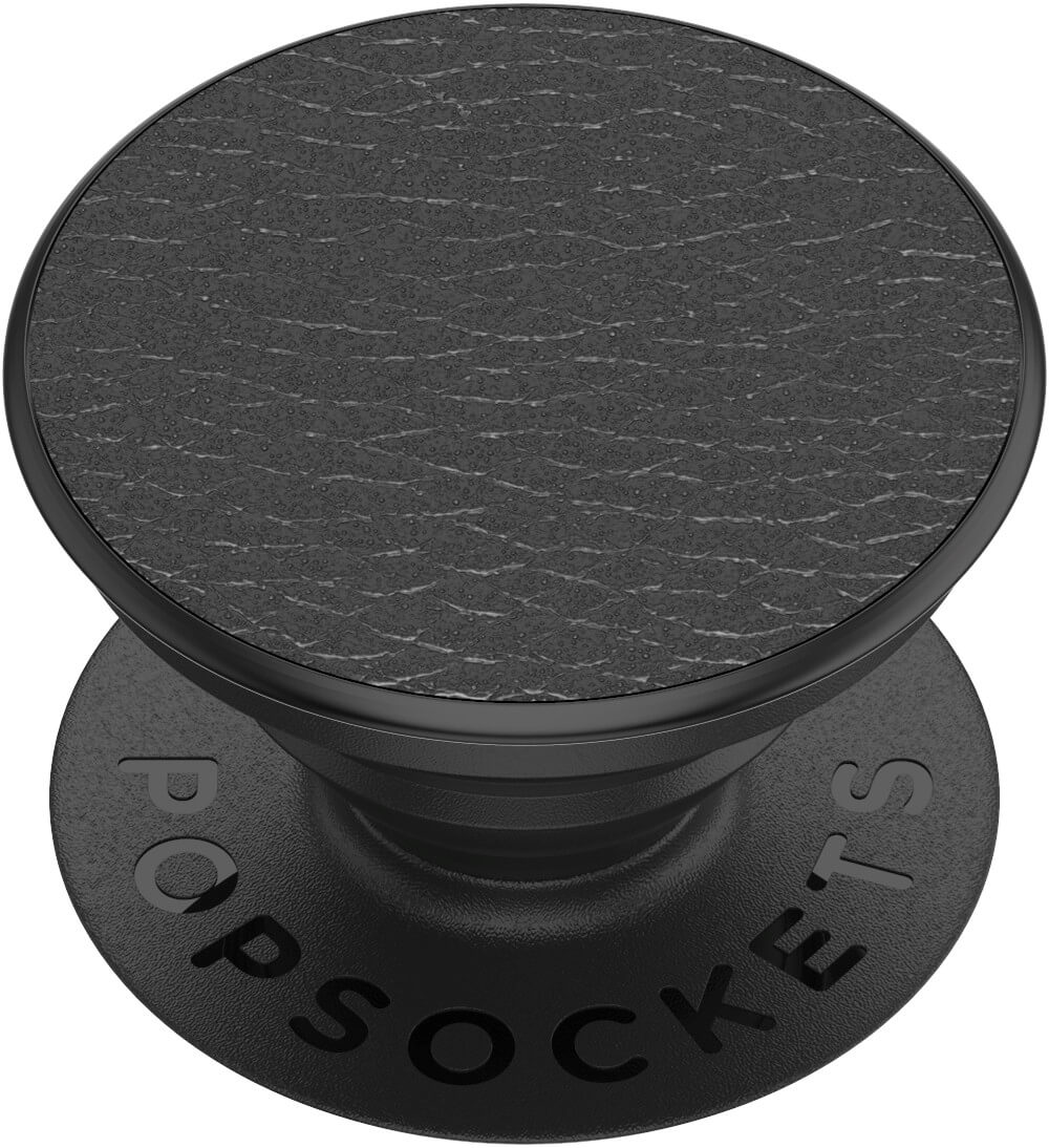 POPSOCKET-דגם-V.LEATHER-PEBBLED-BLACK