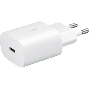 ⁦מטען קיר 25W Samsung הכולל כבל USB Type C ל USB Type C לבן⁩ – תמונה ⁦2⁩