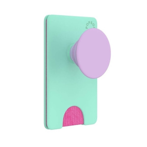 פופ סוקט POPSOCKET דגם POPWALLET+ COLOR BLOCK ULTRA MINT