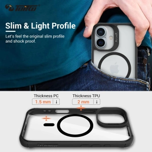 ⁦כיסוי Toiko AtomX iPhone 16 Pro Mag Safe שקוף⁩ – תמונה ⁦8⁩